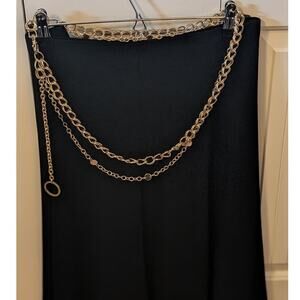 Vintage Gold Tone Double Chain Link Belt 41-48"
